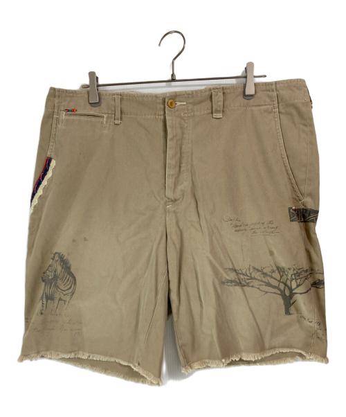 POLO RALPH LAUREN（ポロ・ラルフローレン）POLO RALPH LAUREN (ポロ・ラルフローレン) サファリプリントチノハーフショーツ ベージュ サイズ:38の古着・服飾アイテム