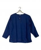 orSlowオアスロウ）の古着「LINEN PULLOVER SHIRT」｜インディゴ