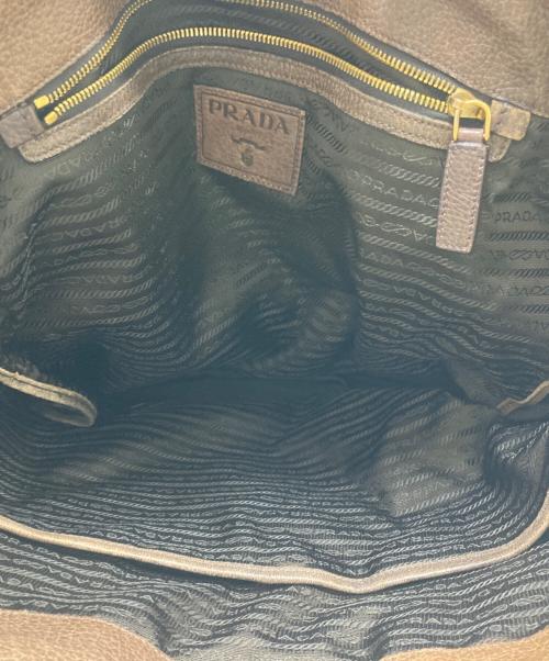 PRADA（プラダ）PRADA (プラダ) レザートートバッグ ブラウンの古着・服飾アイテム