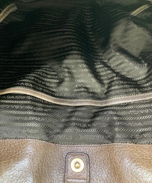 PRADA（プラダ）PRADA (プラダ) レザートートバッグ ブラウンの古着・服飾アイテム