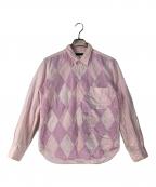 COMME des GARCONS HOMMEコムデギャルソン オム）の古着「アーガイルシャツ」｜ピンク