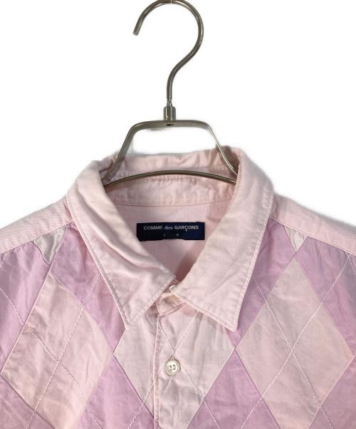 COMME des GARCONS HOMME（コムデギャルソン オム）COMME des GARCONS HOMME (コムデギャルソン オム) アーガイルシャツ ピンク サイズ:Ｓの古着・服飾アイテム