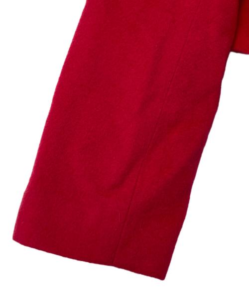 Yves Saint Laurent（イヴサンローラン）Yves Saint Laurent (イヴサンローラン) 金釦 ボタンレスジャケット レッド サイズ:Ｍの古着・服飾アイテム