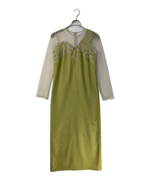 Ameri（アメリ）Ameri (アメリ) UND RENEE CUTWORK DRESS グリーン サイズ:Ｍの古着・服飾アイテム