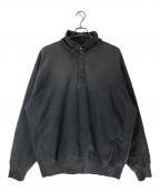 YLEVEイレーヴ）の古着「HEAVY WEIGHT FLEECE BLEACH SNAP PULLOVER」｜グレー
