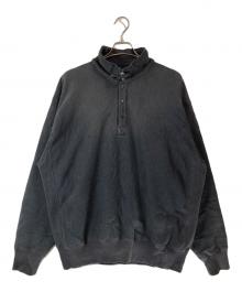 YLEVE（イレーヴ）の古着「HEAVY WEIGHT FLEECE BLEACH SNAP PULLOVER」｜グレー