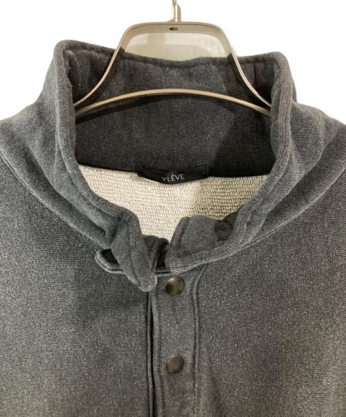 YLEVE（イレーヴ）YLEVE (イレーヴ) HEAVY WEIGHT FLEECE BLEACH SNAP PULLOVER グレー サイズ:5の古着・服飾アイテム