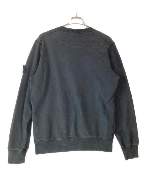 STONE ISLAND（ストーンアイランド）STONE ISLAND (ストーンアイランド) ガーメントダイ ブラッシュドコットン スウェット ブラック サイズ:Mの古着・服飾アイテム