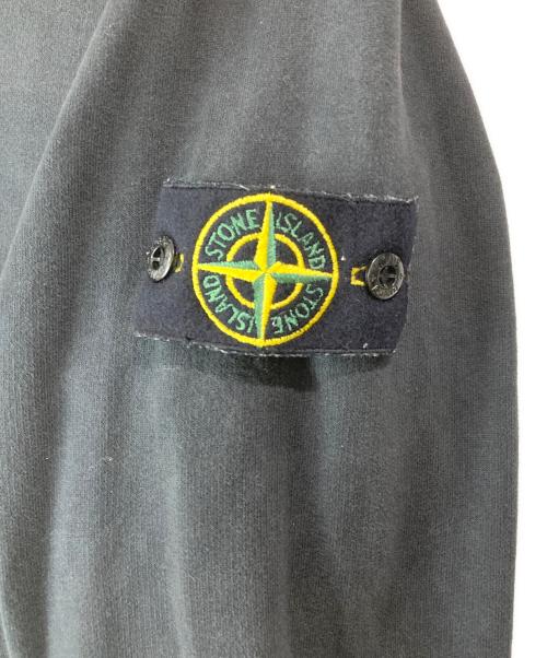 STONE ISLAND（ストーンアイランド）STONE ISLAND (ストーンアイランド) ガーメントダイ ブラッシュドコットン スウェット ブラック サイズ:Mの古着・服飾アイテム