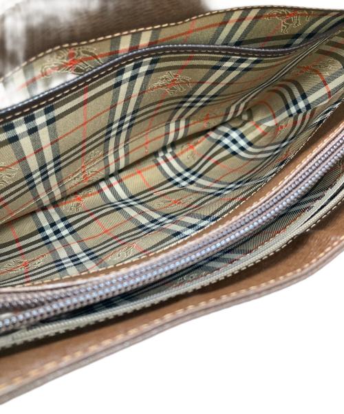 BURBERRY（バーバリー）BURBERRY (バーバリー) 裏地ノヴァチェックワンショルダーバッグ ブラウンの古着・服飾アイテム