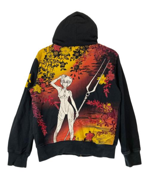 錦（ニシキ）錦 (ニシキ) EVANGELION (エヴァンゲリオン) ジップパーカー ブラック サイズ:XLの古着・服飾アイテム