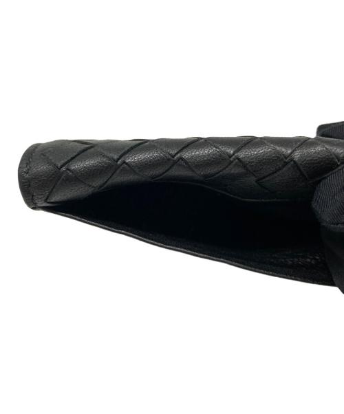 BOTTEGA VENETA（ボッテガベネタ）BOTTEGA VENETA (ボッテガベネタ) イントレチャートカードケース ブラックの古着・服飾アイテム