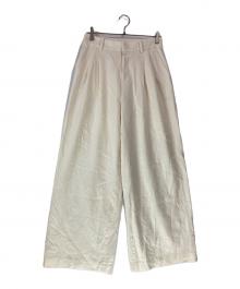 DEUXIEME CLASSE×EVERYDAY I LIKE.（ドゥーズィエム クラス×エヴリデイ アイ ライク）の古着「ウールタックワイドパンツ」｜アイボリー