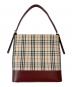 BURBERRY (バーバリー) ノヴァチェックワンショルダーバッグ ベージュ×ボルドー：50000円