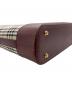 中古・古着 BURBERRY (バーバリー) ノヴァチェックワンショルダーバッグ ベージュ×ボルドー：50000円