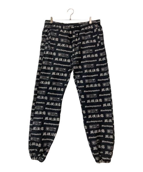 BlackEyePatch（ブラックアイパッチ）BlackEyePatch (ブラックアイパッチ) HANDLE WITH CARE SWEAT PANTS ブラック サイズ:Ｍの古着・服飾アイテム
