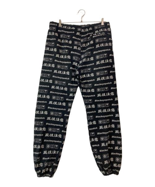 BlackEyePatch（ブラックアイパッチ）BlackEyePatch (ブラックアイパッチ) HANDLE WITH CARE SWEAT PANTS ブラック サイズ:Ｍの古着・服飾アイテム