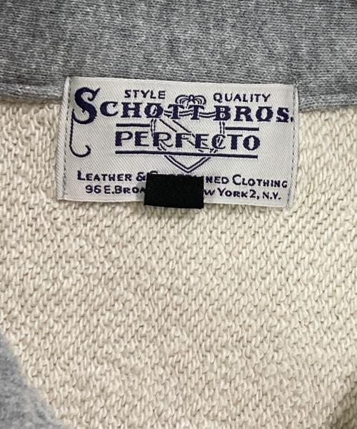 Schott（ショット）Schott (ショット) PERFECTO SNAP PULLOVER SWEAT/パーフェクト スナップ プルオーバー スウェット グレー サイズ:Lの古着・服飾アイテム