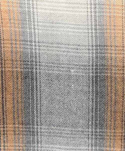 WACKO MARIA（ワコマリア）WACKO MARIA (ワコマリア) OMBRE CHECK OPEN COLLAR SHIRT/オンブレチェックオープンカラーシャツ グレー×オレンジ サイズ:Sの古着・服飾アイテム