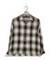 WACKO MARIA（ワコマリア）の古着「OMBRE CHECK OPEN COLLAR SHIRT/オンブレチェックオープンカラーシャツ」｜グレー×オレンジ