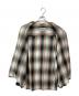 中古・古着 WACKO MARIA (ワコマリア) OMBRE CHECK OPEN COLLAR SHIRT/オンブレチェックオープンカラーシャツ グレー×オレンジ サイズ:S：18000円