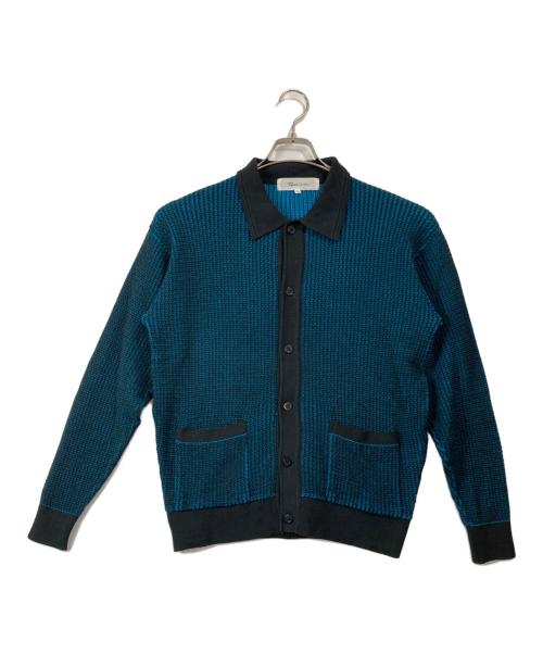 Time is on（タイムイズオン）Time is on (タイムイズオン) NEW MIX COLLARED CARDIGAN ブルーの古着・服飾アイテム