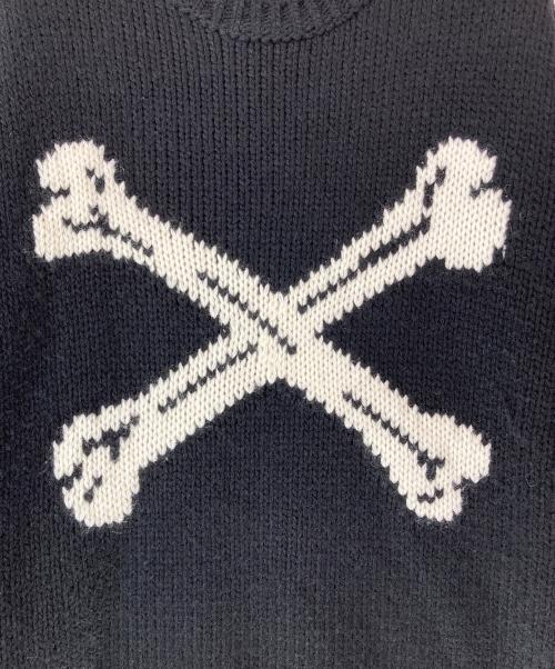 Schott（ショット）Schott (ショット) CROSS BONE KNIT クロスボーン ニット ブラック サイズ:Mの古着・服飾アイテム
