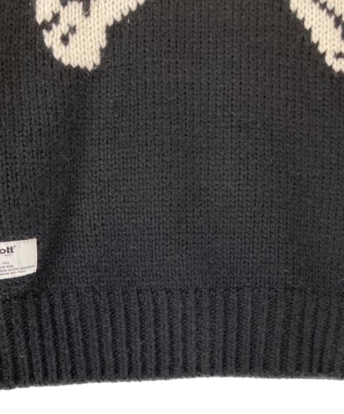 Schott（ショット）Schott (ショット) CROSS BONE KNIT クロスボーン ニット ブラック サイズ:Mの古着・服飾アイテム