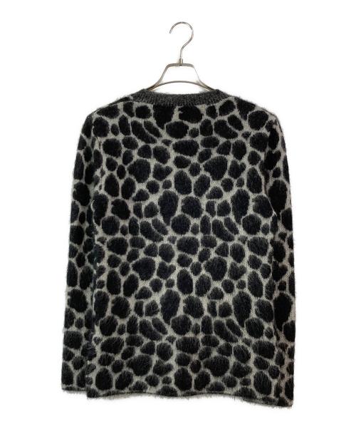GUCCI（グッチ）GUCCI (グッチ) アニマル柄モヘヤ混Vネックニット ブラック サイズ:Sの古着・服飾アイテム