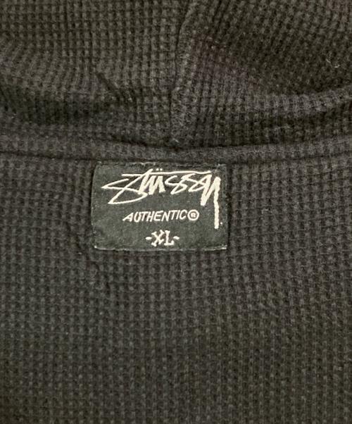 stussy（ステューシー）stussy (ステューシー) LEILOW (レイロー) 裏地サーマル総刺繍スカルパーカー ブラック サイズ:XLの古着・服飾アイテム