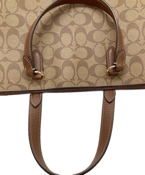 COACH（コーチ）COACH (コーチ) ローガン キャリーオール シグネチャーキャンバス 2WAYバッグ ブラウンの古着・服飾アイテム