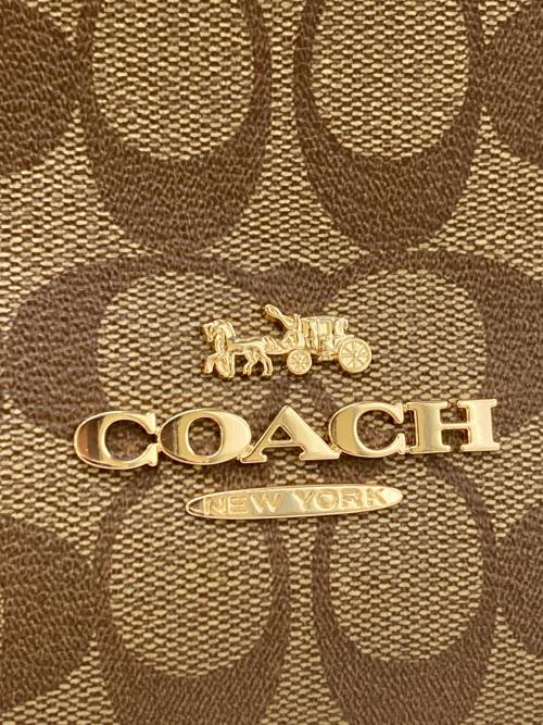 COACH（コーチ）COACH (コーチ) ローガン キャリーオール シグネチャーキャンバス 2WAYバッグ ブラウンの古着・服飾アイテム