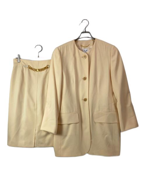 CELINE（セリーヌ）CELINE (セリーヌ) OLD ウール4Bセットアップ ベージュ サイズ:42の古着・服飾アイテム