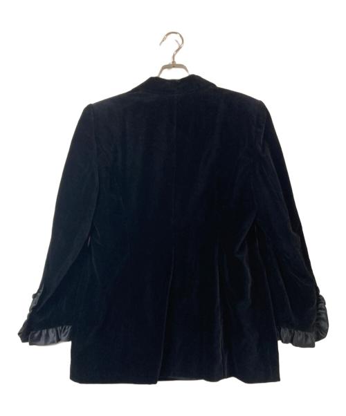 ESCADA（エスカーダ）ESCADA (エスカーダ) ベロア×サテンフリルセットアップ ブラック サイズ:42の古着・服飾アイテム