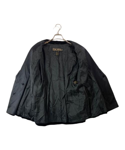 ESCADA（エスカーダ）ESCADA (エスカーダ) ベロア×サテンフリルセットアップ ブラック サイズ:42の古着・服飾アイテム