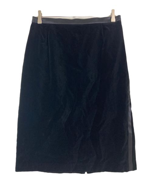 ESCADA（エスカーダ）ESCADA (エスカーダ) ベロア×サテンフリルセットアップ ブラック サイズ:42の古着・服飾アイテム