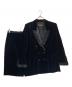 ESCADA（エスカーダ）の古着「ベロア×サテンフリルセットアップ」｜ブラック