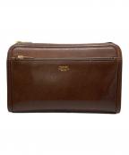 PORTERポーター）の古着「レザークラッチバッグ/CLERK POUCH」｜ブラウン