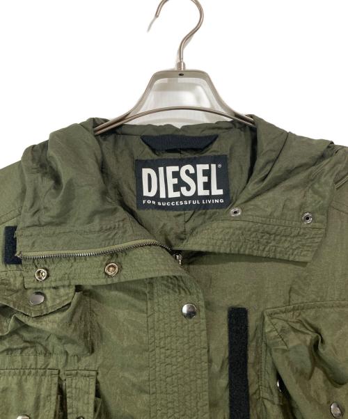 DIESEL（ディーゼル）DIESEL (ディーゼル) マルチポケットナイロンモッズコート カーキ サイズ:XXSの古着・服飾アイテム