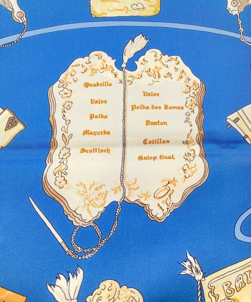 HERMES（エルメス）HERMES (エルメス) カレ90/CARNETS DE BAL 舞踏会の手帳 ブルーの古着・服飾アイテム