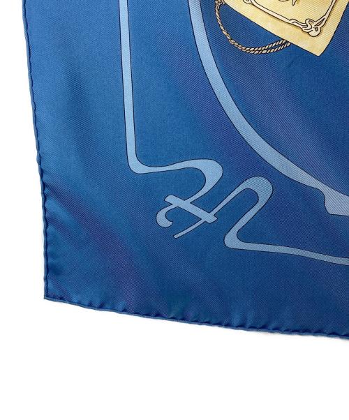 HERMES（エルメス）HERMES (エルメス) カレ90/CARNETS DE BAL 舞踏会の手帳 ブルーの古着・服飾アイテム