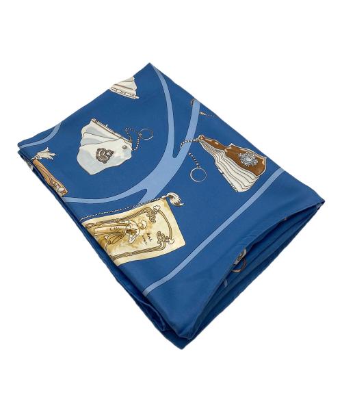 HERMES（エルメス）HERMES (エルメス) カレ90/CARNETS DE BAL 舞踏会の手帳 ブルーの古着・服飾アイテム