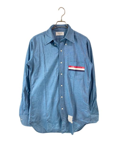 Thom Browne（トムブラウン）Thom Browne (トムブラウン) トリコロール オックスフォード シャツ ブルー サイズ:2の古着・服飾アイテム