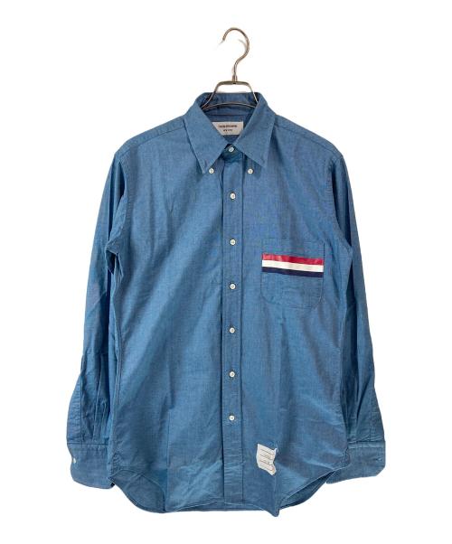 Thom Browne（トムブラウン）Thom Browne (トムブラウン) トリコロール オックスフォード シャツ ブルー サイズ:2の古着・服飾アイテム