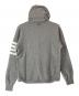 Thom Browne (トムブラウン) 4BAR ボタンフーディ- グレー サイズ:Ｌ　：15000円