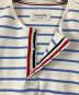中古・古着 Thom Browne (トムブラウン) トリコロールボーダーヘンリーネックカットソー ホワイト×ブルー サイズ:2：10000円