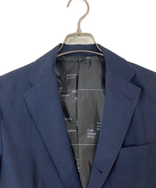 uniform experiment（ユニフォームエクスペリメント）uniform experiment (ユニフォームエクスペリメント) シアサッカー3Bジャケットセットアップ ネイビー サイズ:ジャケット3/パンツ4の古着・服飾アイテム