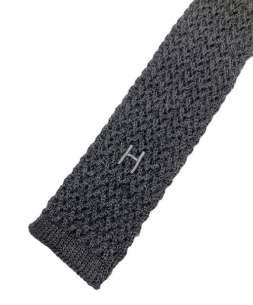 HERMES（エルメス）HERMES (エルメス) ニットタイ グレー サイズ:FREEの古着・服飾アイテム