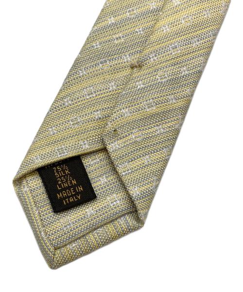 LOUIS VUITTON（ルイ ヴィトン）LOUIS VUITTON (ルイ ヴィトン) シルク×リネン モノグラムネクタイ イエロー サイズ:FREEの古着・服飾アイテム