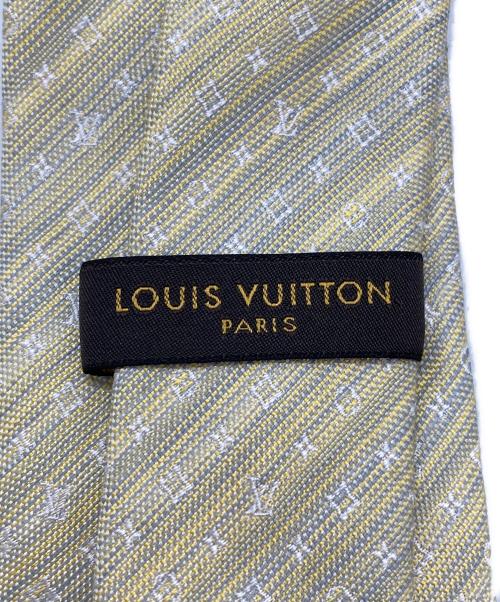 LOUIS VUITTON（ルイ ヴィトン）LOUIS VUITTON (ルイ ヴィトン) シルク×リネン モノグラムネクタイ イエロー サイズ:FREEの古着・服飾アイテム